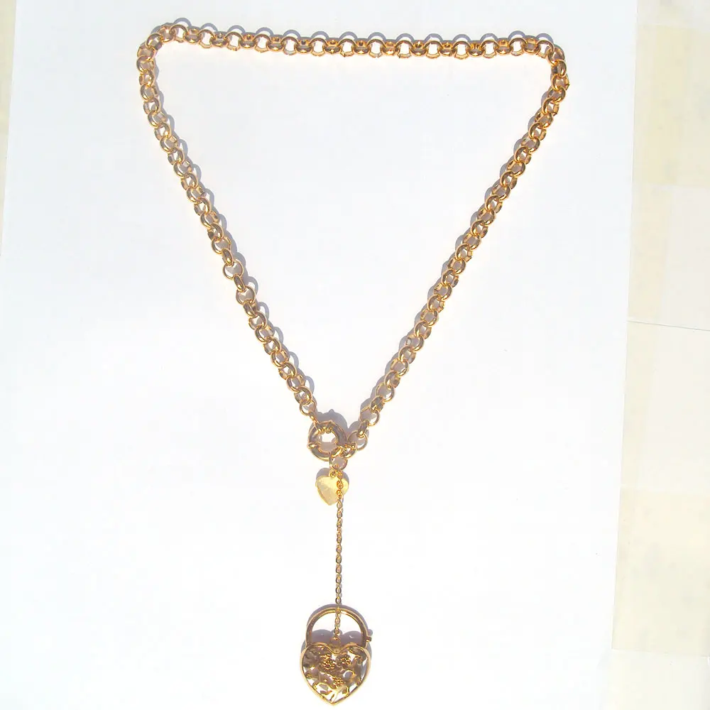 Ladies 3D Filigree Heart Pendant Necklace 18 k GF Yellow Fine Solid Gold Filled Layered Eternal Classics | Украшения и аксессуары