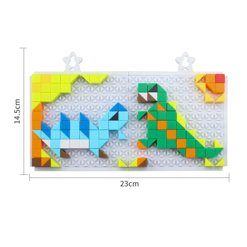 

222pcs Plastic Dinosaur Puzzle Fun DIY Building Block Set Multi-color Kids Toys toys for children