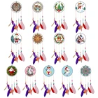 Алмазная живопись сделай сам на удачу, колокольчик ветра, подвеска, поделки, украшение для дома, алмазная живопись, Ловец снов, строительный подарок