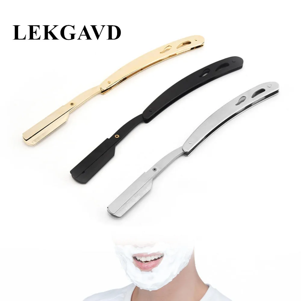 

Ручная бритва в стиле ретро для мужчин, Парикмахерская, складной нож для бритья, держатель для прямой бритвы из нержавеющей стали, инструмен...