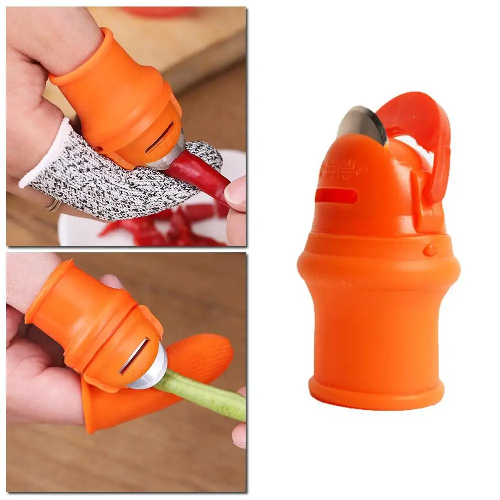 

Silicone Finger Protector Garden Fruit Picking Tool Cutting Picker thumb knife