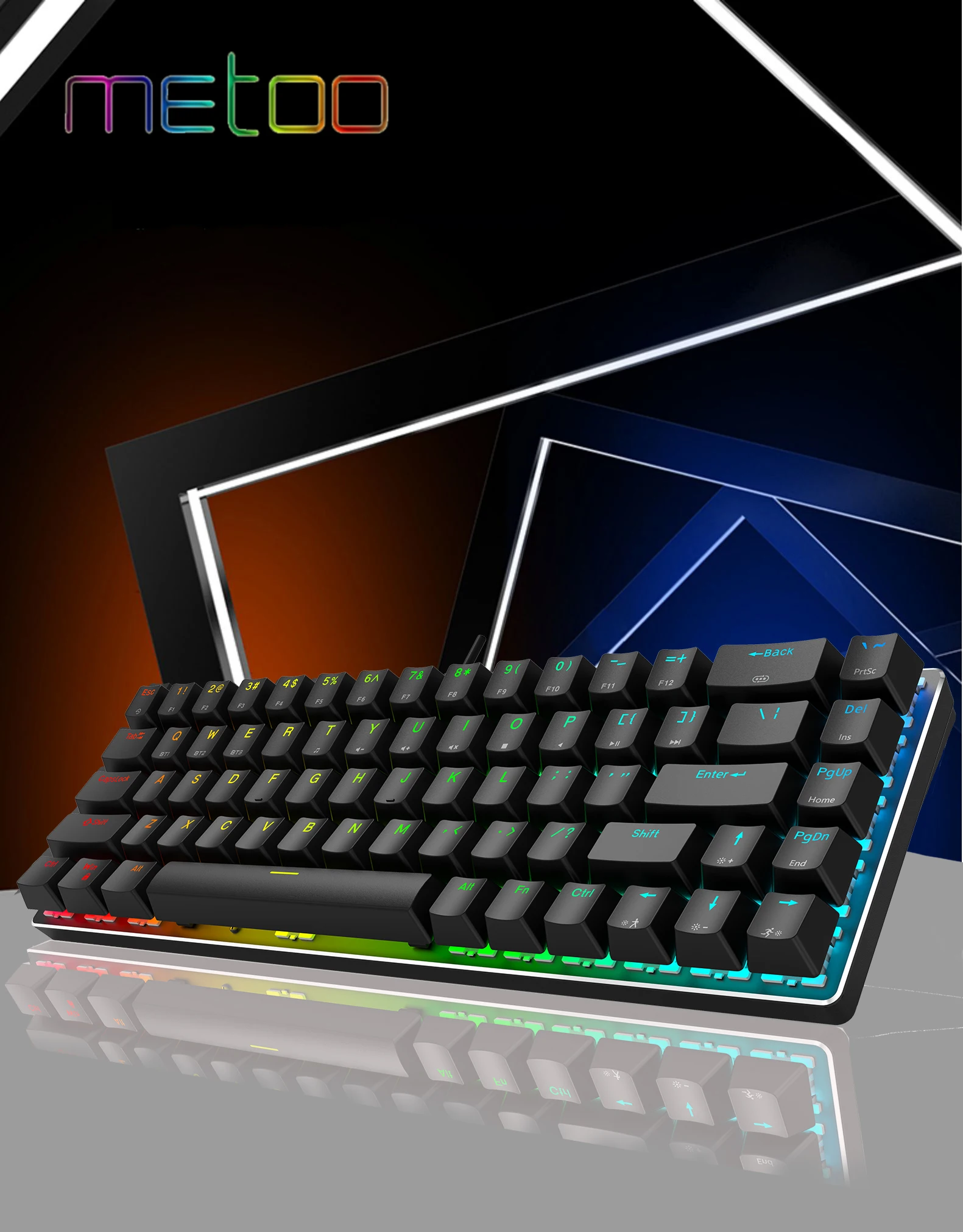 gaming mechanical bluetooth keyboard rgb backlit 6887 keys with bluetooth2 4ghzusb blue red brown switch for phone pc free global shipping