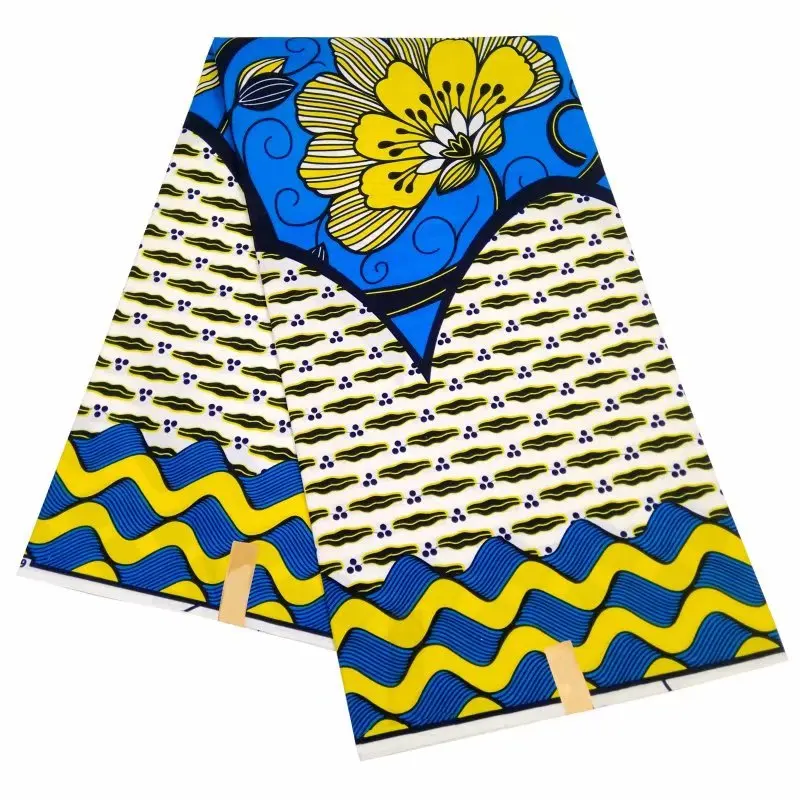 HS301119D17 Не хлопковая ткань Африканская Анкара ткань текстиль KENTE африканская восковая ткань полиэстер ткань - Цвет: HS301119D17