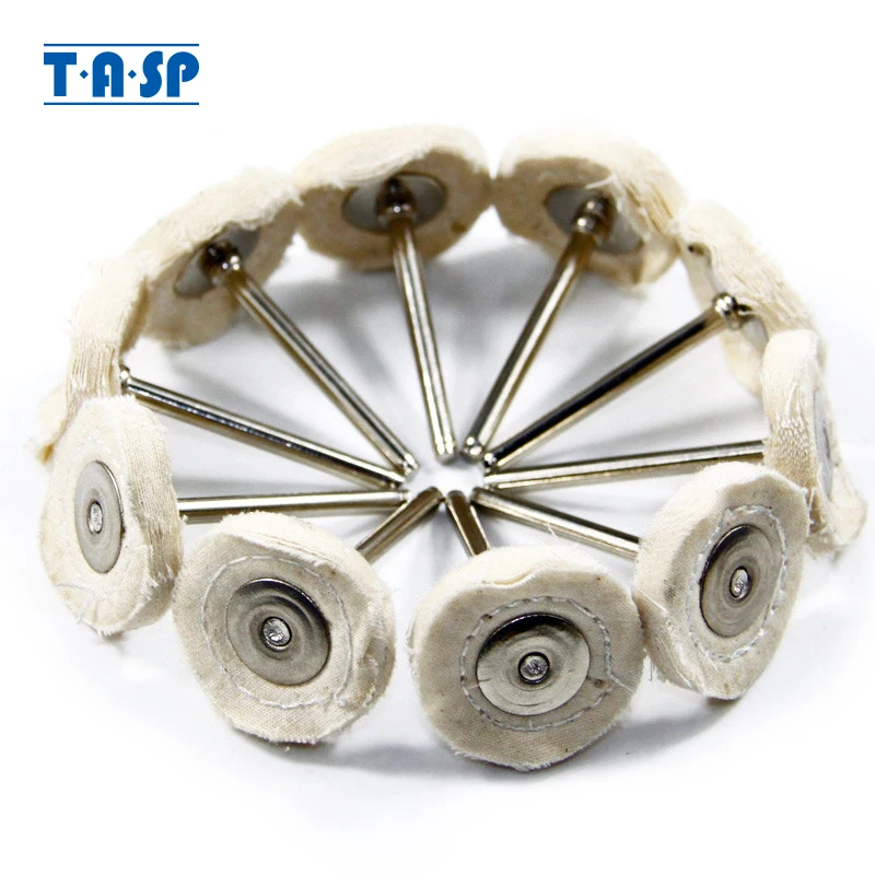 Полировка TASP 10 шт. полировка стекловидная ткань колеса металлы оправка Мини