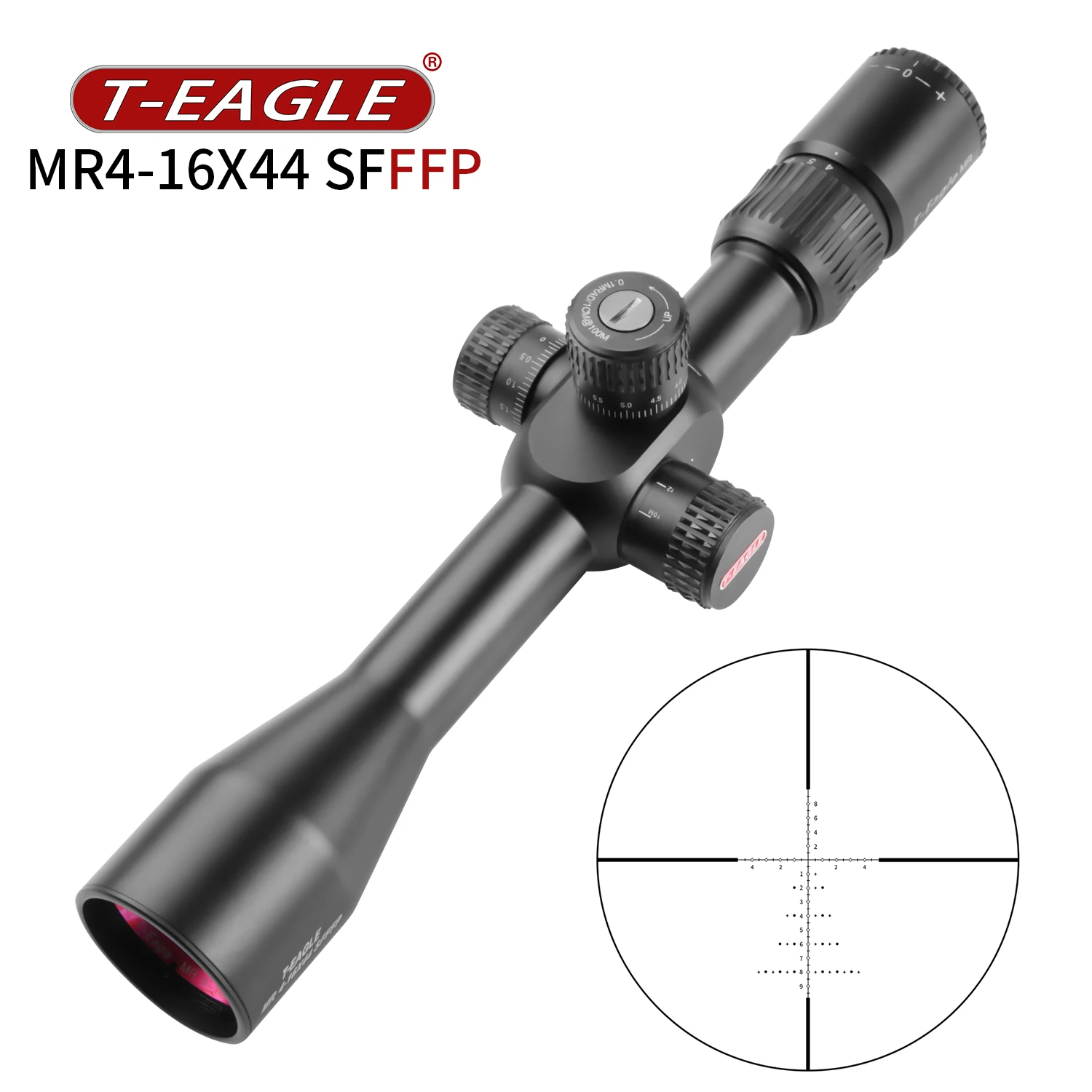 

Тактический прицел T-Eagle Optics MR4-16X44 SF FFP, прицел для винтовки, прицел для охотничьего коллиматора, пневматического оружия, прицел. 308