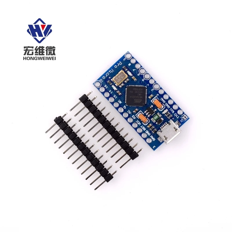 

Pro Micro ATmega32U4 5V16MHz Support for Arduino Nano with 2 Row Pin Header Fr Leonardo Mini Usb Interface MCU Development Board