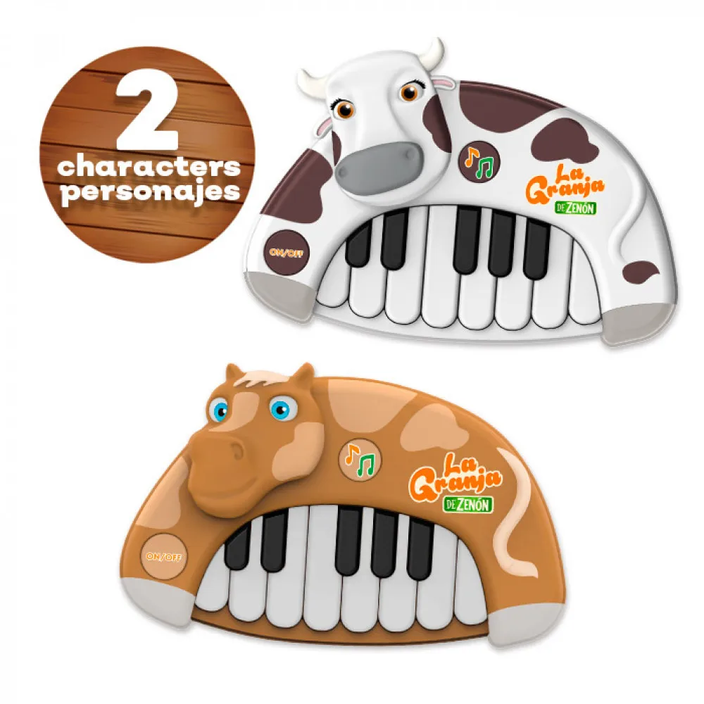 La Granja De Zenon Musical Electronic Piano Interactive Keyboard Toys 13 Keys Animal Instrument Portable Toy for Kids