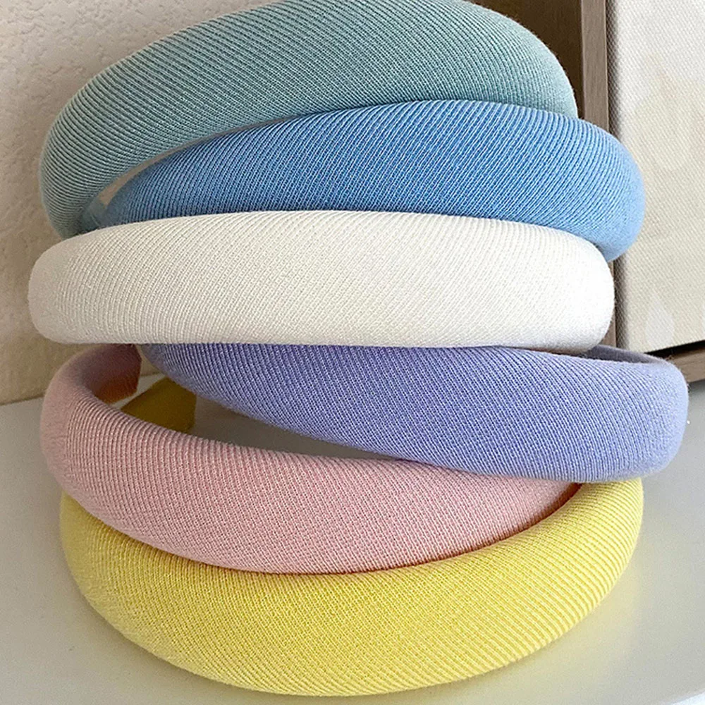 Новинка фиолетовая повязка для волос модная женская тканевая цветная на голову