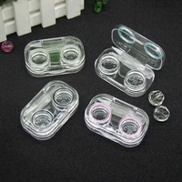 1pcs travel portable contact lens case for men and women cute small travel contact lens care kit container holder lenses box