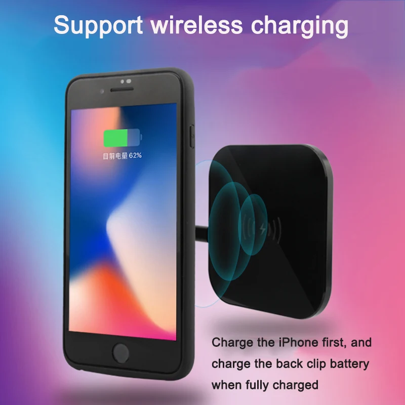 

JAVY Беспроводное зарядное устройство для iPhone 6 6S 7 8 Plus портативное зарядное устройство