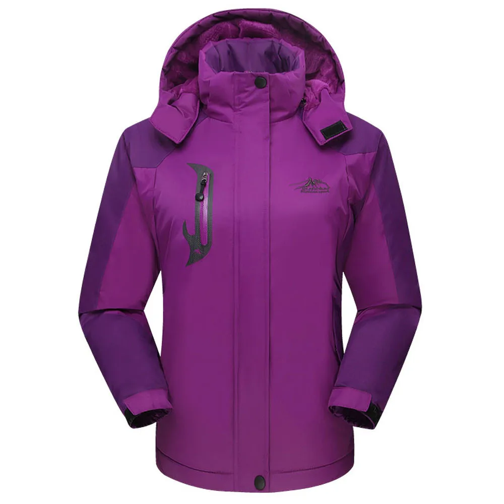 Purple Куртки женские высокого качества зимние повседневные длинные хлопковые стеганые бархатные утолщенные спортивные пальто оптом Размер L-4XL - Цвет: Purple