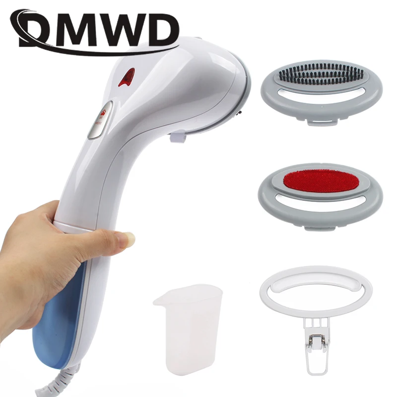 blue and white DMWD ручной отпариватель для одежды, Паровая гладильная машина для одежды, мини портативное нижнее белье для путешествий, ткань для отпаривания, щетка для чистки - Цвет: blue and white
