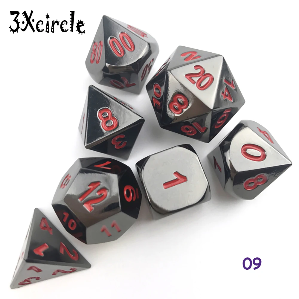 Металлические бриллиантовые настольные игры для в ролевые кубики ролевых игр DnD