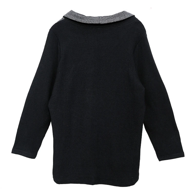 

SeeBeautiful Loose Knitted T-shirt O Neck Long Sleeve Zipper Stitching Contrast Color New Fashion Summer 2021 Women T983