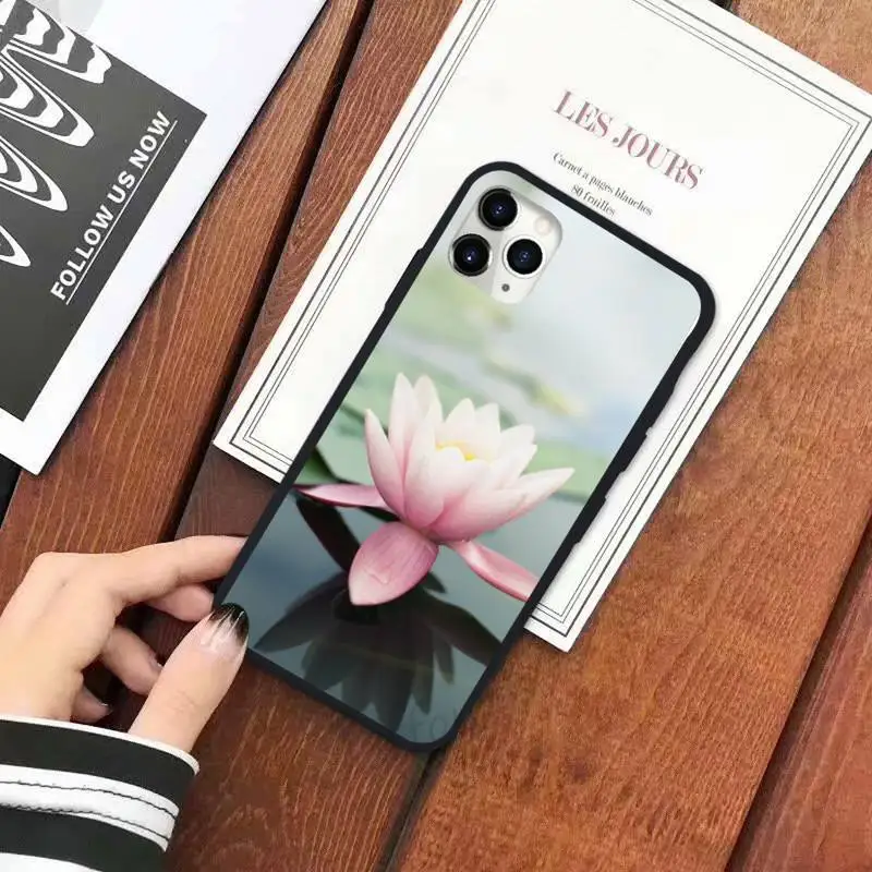 

Pretty Lotus Flowers pattern Phone Case for iPhone 11 12 mini pro XS MAX 8 7 6 6S Plus X 5S SE 2020 XR