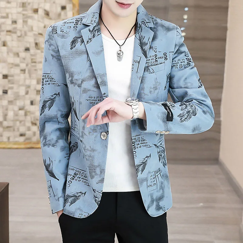 

2021 New Style Fit Suit Wedding Printed Coat Ball Wear high quality casual fashion trends
