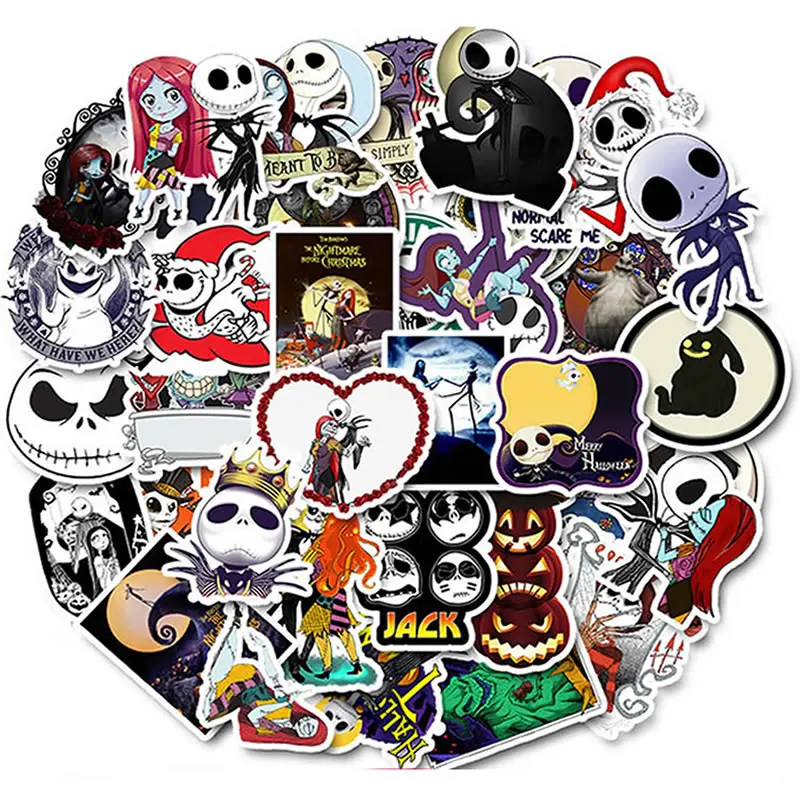 50 шт./упак. Хэллоуин призрак Дети Скейтборд водонепроницаемые наклейки чемодан