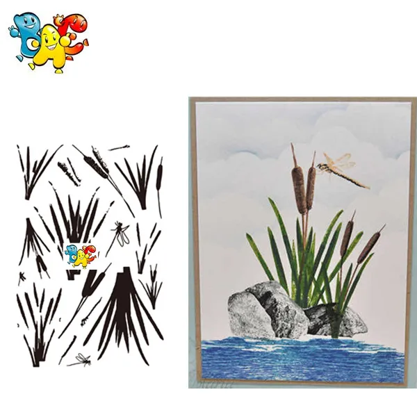 Прозрачные штампы со стрекозой для скрапбукинга сделай сам/изготовления