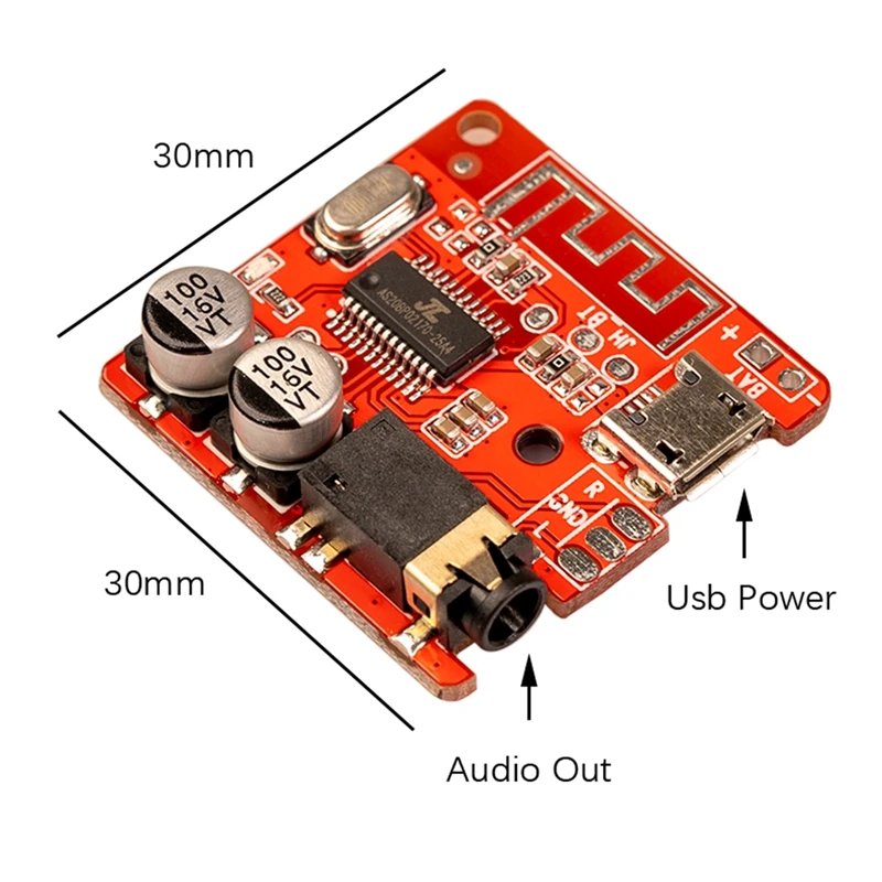 

DIY Bluetooth Audio Connector Bluetooth 5.0 MP3 Lossless Decoder Board Wireless Stereo Music Module 3.7-5V