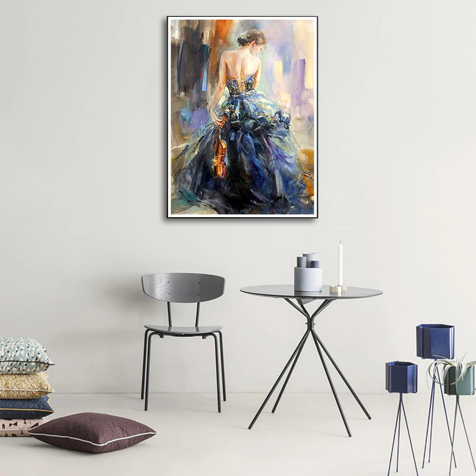 EverShine 5D алмазная живопись скрипка женщина полная квадратная Алмазная вышивка