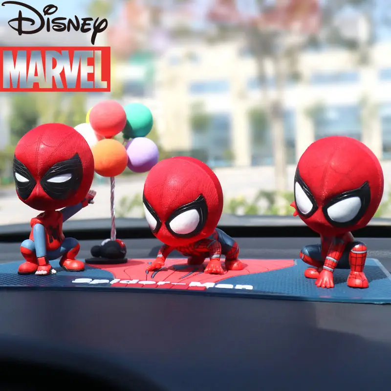 

Disney Creative Marvel Spiderman Car Interior Accessories Cute Shaking Head Doll Car Ornaments Car Center Console Decoration