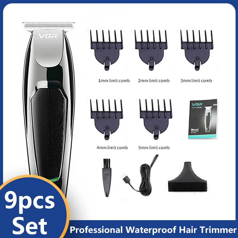 

Профессиональная Водонепроницаемая машинка для стрижки волос с дисплеем, Мужская машинка для стрижки волос, машинка для стрижки с низким у...