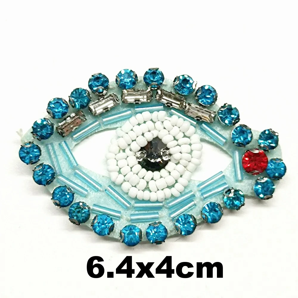 

embroidery beaded eyes embroideried patches for clothing DE-3311