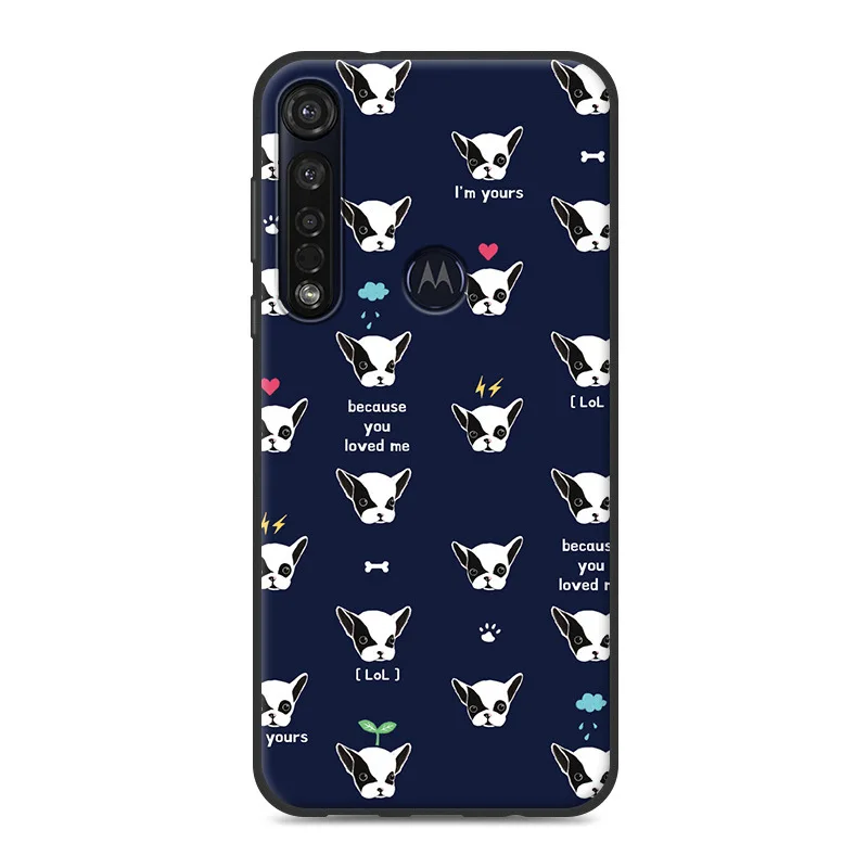 Чехол для Motorola G8 Play, мягкий чехол из ТПУ с рисунком, силиконовый защитный чехол для Motorola Moto G8 Plus# KO - Цвет: Коричневый