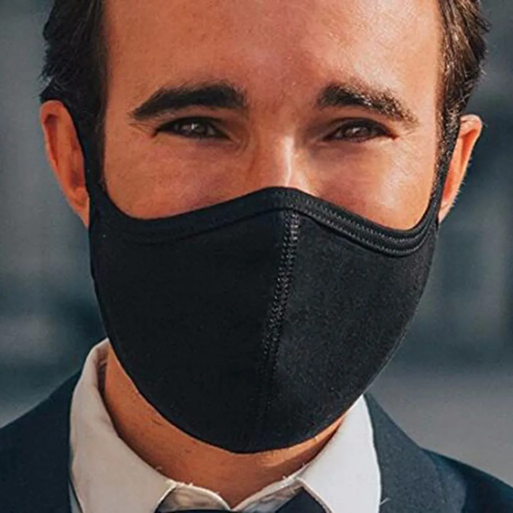 Маска хлопковая унисекс для взрослых Модный респиратор черного цвета