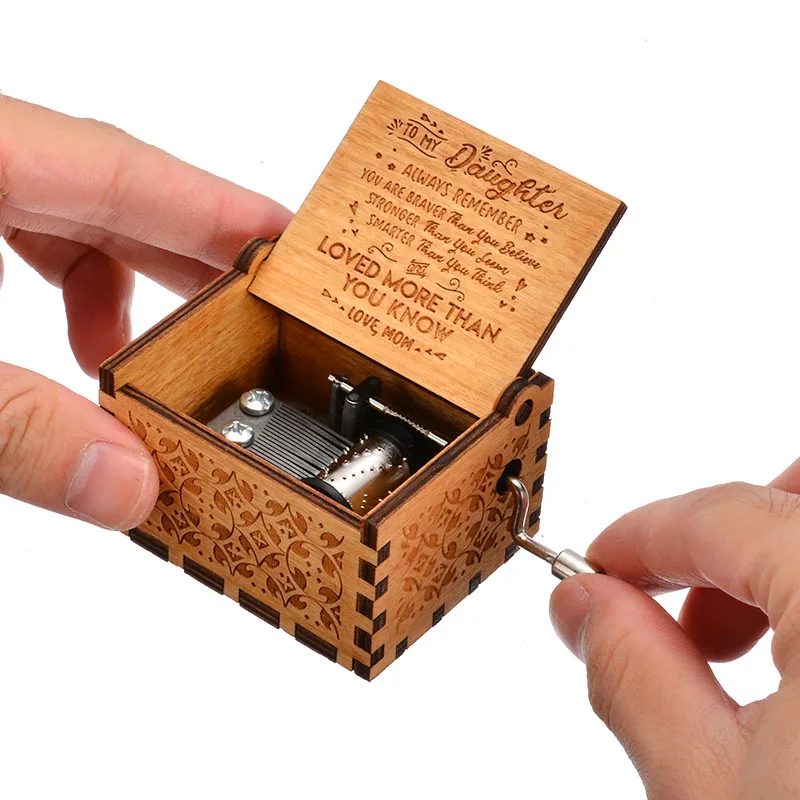 1 шт. Деревянная Классическая Музыкальная Коробка Подарочная шкатулка под