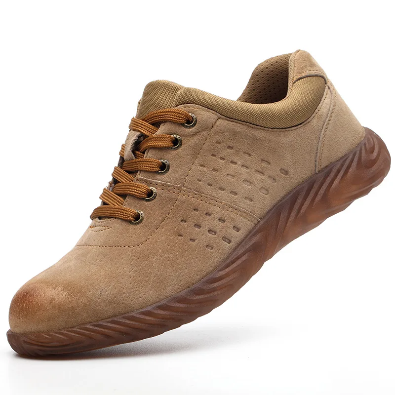 

Work Safety Boots Men Shoes Sneakers Breathable Anti-Smashing Lightweight Work Boots Indestructible Sneakers With Steel Toe Cap