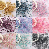 8mm acrylic abs imitation pearl beads color round loose beads for jewelry making diy garment pearls beads straight hole