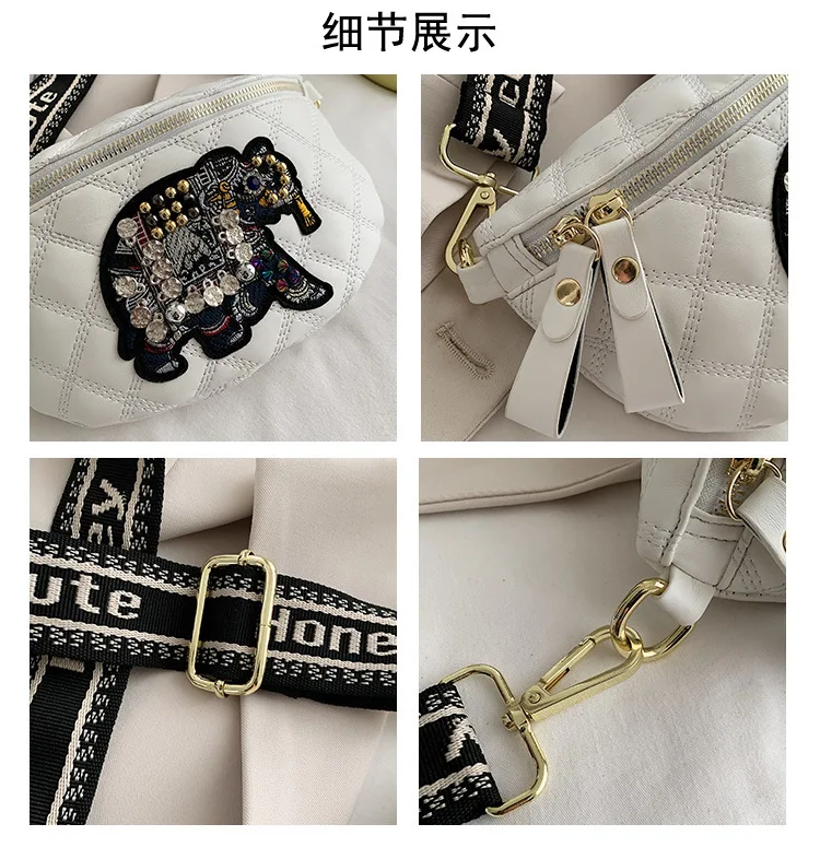 

Luxury Beautiful Design Women's Famous Brand zipper Waist Packs Female 2021 Small PU Leather Crossbody Chest Shoulder Bag Purses