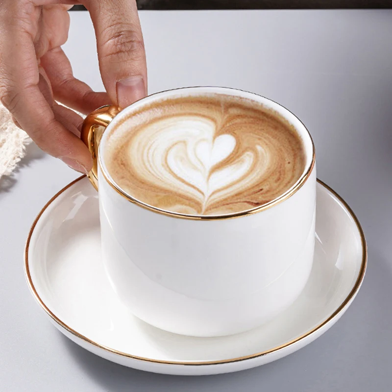 

Light luxury European ceramic coffee cup Milk afternoon tea cup Desktop decoration Holiday gift Home office restaurant supplies