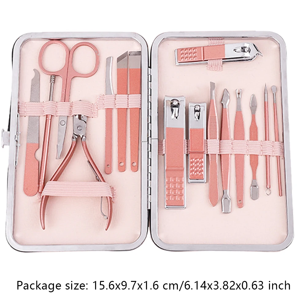 

Manicure Set Pedicure Sets Professional Stainless Steel Nail Clippers Pedicure Kit for Thick Nails Toenail Care 18 Pieces Set