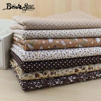 booksew 7 pieces 50cm50cm cotton fabric cheap fat quarter bundle vintage brown quilting sewing patchwork tilda free shipping