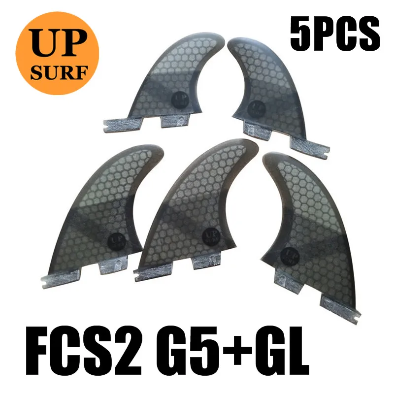 5PCS black grey 3 шт./4 шт./5 шт. fcs2 плавники G7/G5/GL плавники для серфинга стоячие fcs 2 водные виды спорта fcs ii плавники quilla surf стоячие весло плавник - Цвет: 5PCS black grey