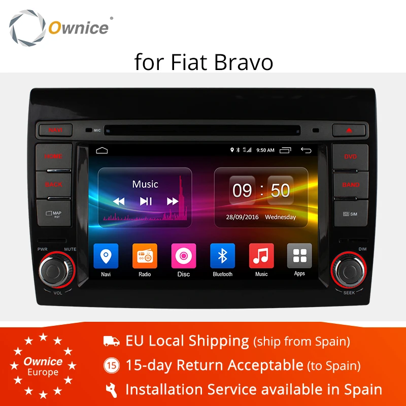 4G SIM LTE 1024*600 Octa 8 Core автомобильный dvd плеер Android 6 0 GPS Navi для Fiat Bravo 2007 2014 BT Radio WiFi 2 Гб RAM