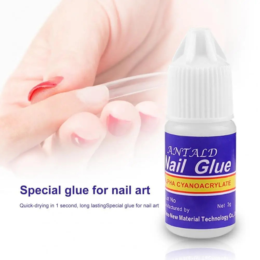 

3g ANTALD Nail Drill Glue Easy to Use Compact Natural Fingerail Rhinestone Reinforcement Gel for Girls