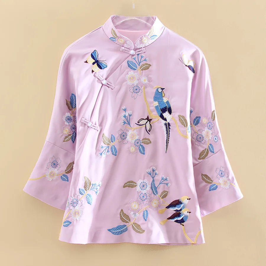 Новинка Осенняя Женская куртка высокого качества Топ в китайском стиле ретро с