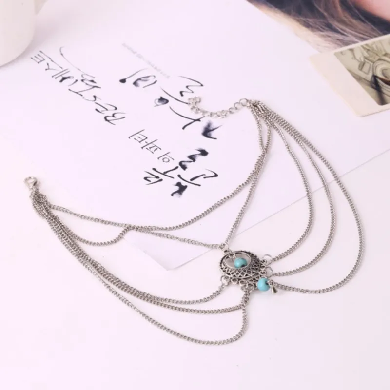 Браслет на лодыжку 2021 Модный Бирюзовый ножной браслет для женщин пляжные