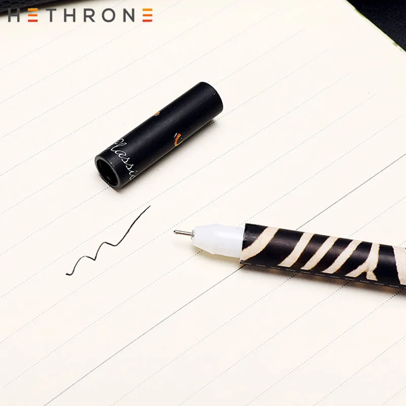 Hethrone 12 шт./лот дикие леопардовые крутые гелевые ручки Набор принадлежностей