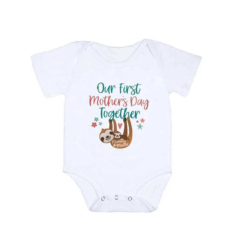 

Летний женский комбинезон с коротким рукавом и принтом на День Матери