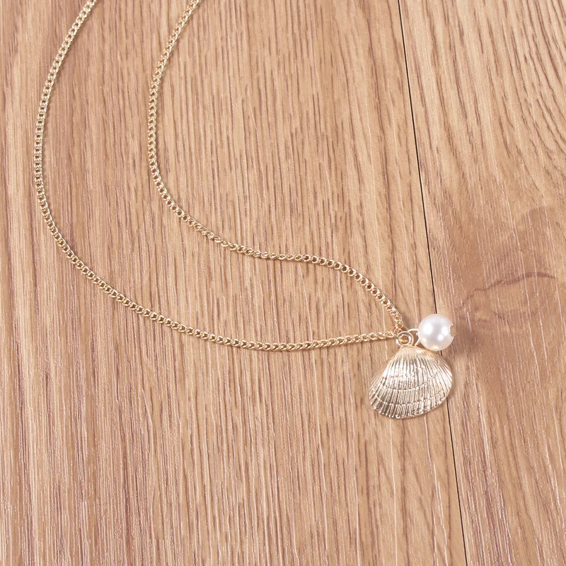 1 предмет Модный комплект для женщин в виде ракушки жемчужные ожерелья большой