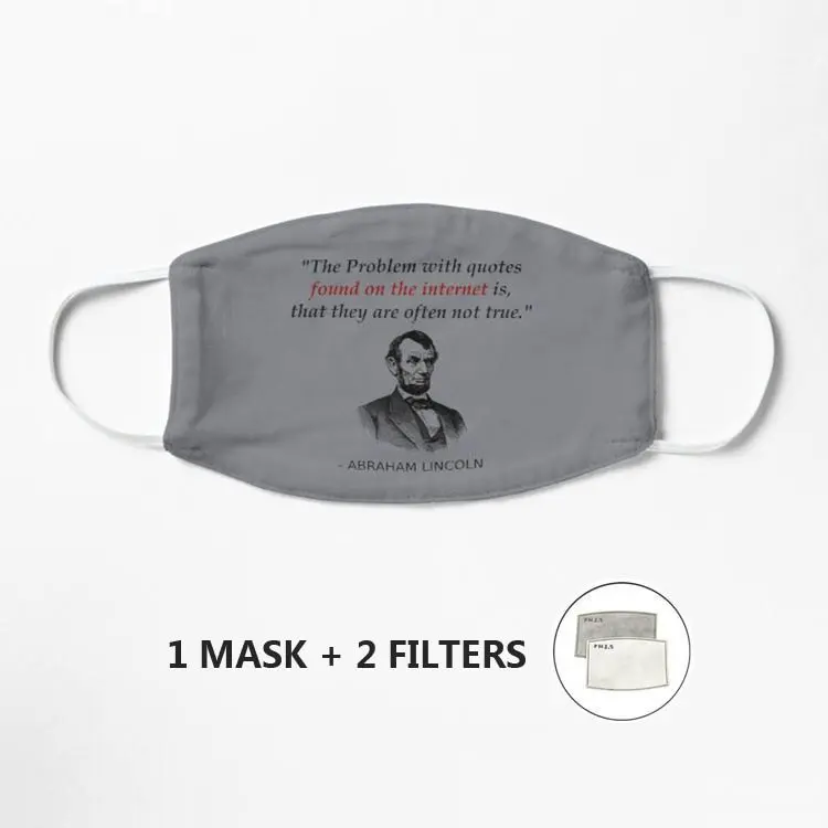 

Забавные Авраам Книги по истории учитель Интернет цитаты маска унисекс рот повторное использование маска белого цвета в виде милого героя ...
