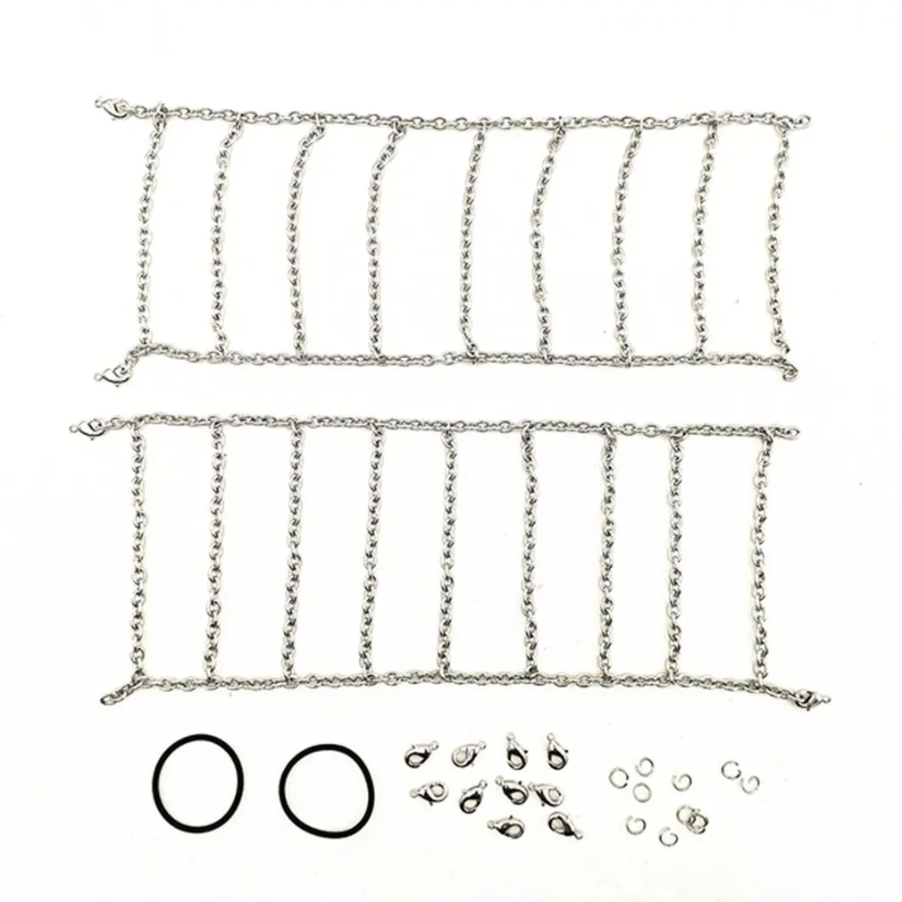 Аксессуары для моделей автомобилей, снежные цепи 115-120 мм, металлические цепи для шин MK1040, подходит для 1/10 радиоуправляемых гусеничных автомобилей