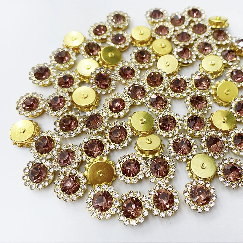 AAA светильник Аметист Flatback Стразы швейная одежда цветок форма свободные