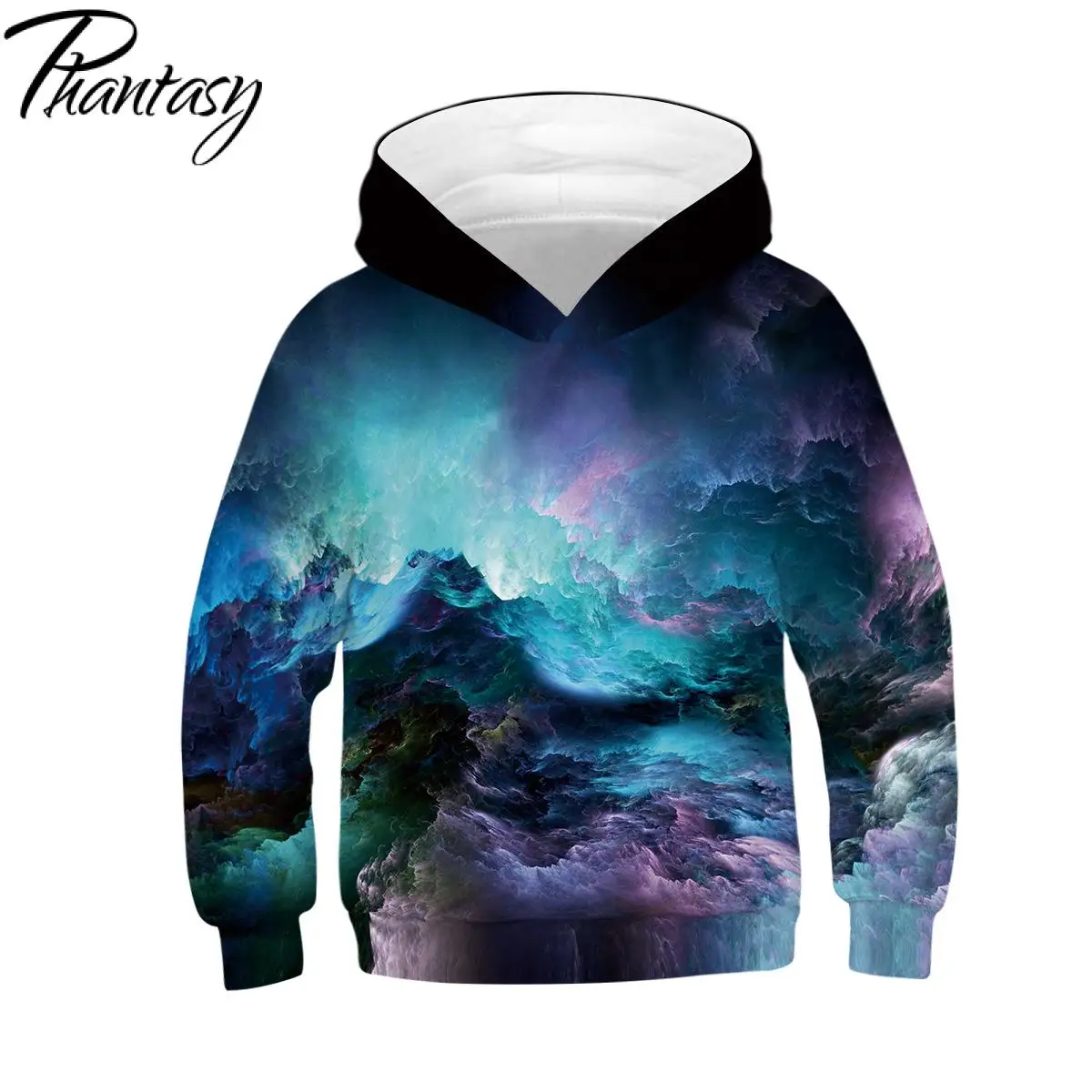 Детский пуловер с принтом звездное небо | Мужская одежда