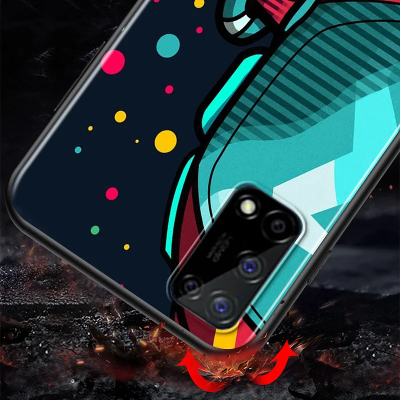

Planet Alien Space Astronaut For Huawei Honor V9 Play 3E 8S 8C 8X MAX 8A 2020 Prime 8 7S 7A Pro 7C Black Phone Case