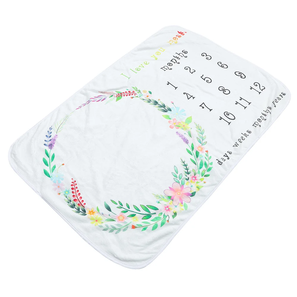 

Newborn Baby Photo Background Growth Chart Milestone Blanket Decoration